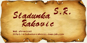 Sladunka Raković vizit kartica